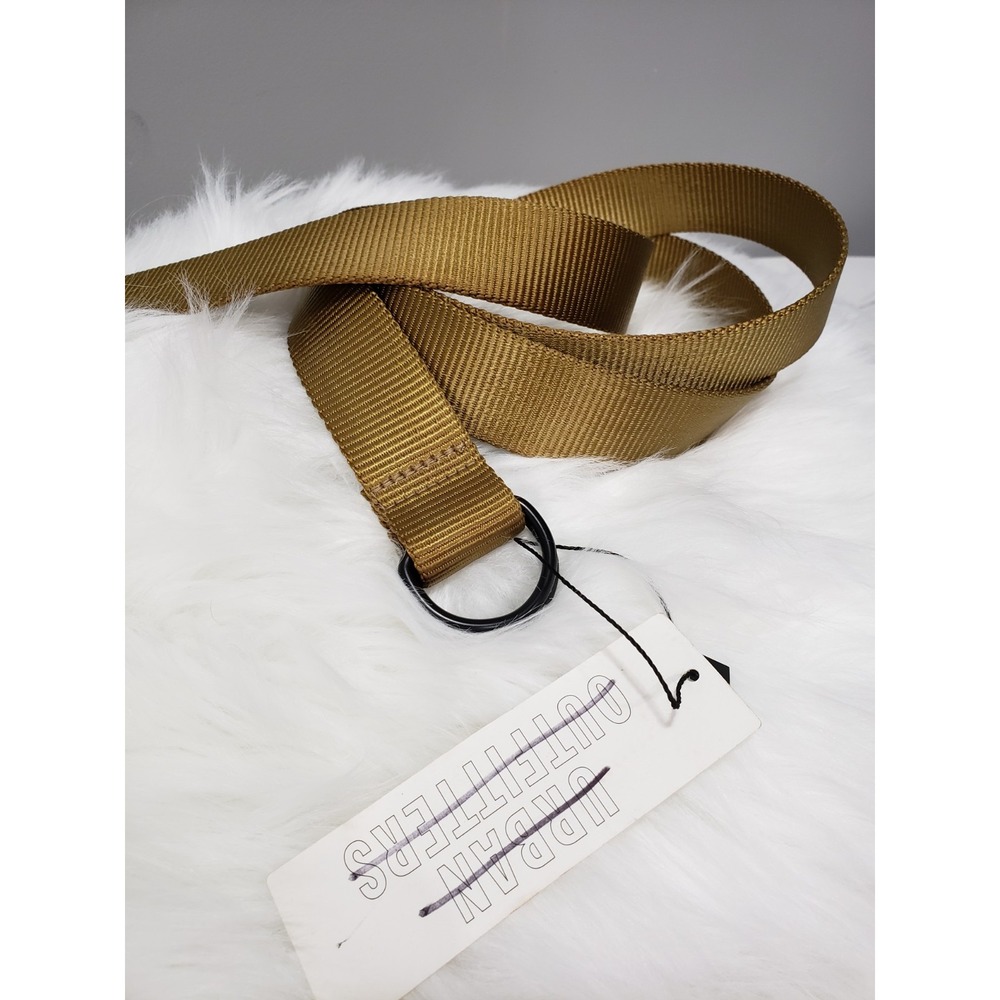 NWT L /XL URBAN OUTFITTERS CANVAS  BELT BROWN MENS WOMENS solid black adjusatble